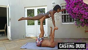 slutty ebony college babe cheating on hubby with bbc bent over 😈🍆💦