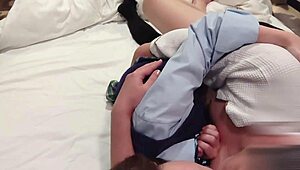 what if this halloween maid in fishnets rides your cock creampie style till she squirts?