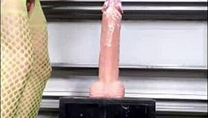 DanielaDeep Pounds Ass in Yellow Bodystocking with Massive Dildo!