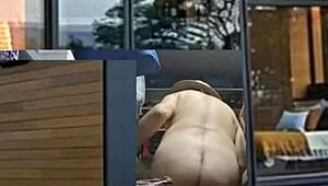 secret retro trans crossdresser bares feet in homemade blue film