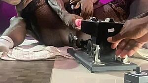 shove that tongue deep in my shaved ebony milf ass cheeks while the vibrator buzzes my wet pussy lips hard