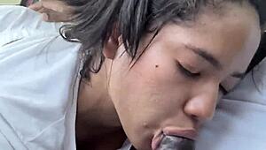 a stranger gives me a ride and i pay with my sloppy wet blowjob on his huge cock