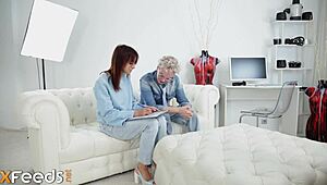 at the casting skinny flexible brunette teen gets deepthroat blowjob then anal pounding cowgirl style