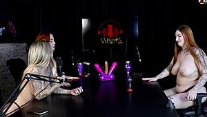 ingridi victoria bares her tattooed milf body in sheer red lingerie during the filthy porn cast brazil interview with baby fire participation part 4