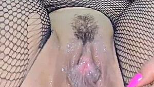 Anal dildo stretches my huge colombian ass... rabitquiky official fucks her tight hole wet