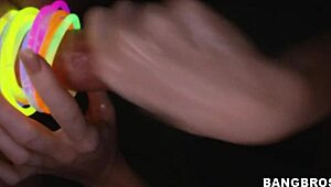 Kendall Karson strokes oiled cock hard