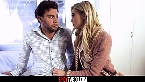 a gorgeous babe shares an intimate creampie moment with her partner in a steamy encounter