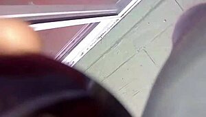 spy on busty big-ass latina milf brunette bathing then watch bisexual guy in lingerie fuck her pear-shaped anus deep with monster cock