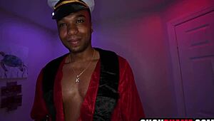 At Halloween party cuck hubby watches busty brunette wife take BBC doggystyle from stranger