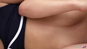 Petite Japanese Virgin Stepsis Tricked Into Swimsuit MMF Defloration Creampie 3some