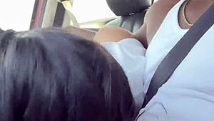 a stranger gives me a ride and i pay with my sloppy wet blowjob on his huge cock