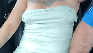 uber dude gropes n flashes this mexican whore's tits pussy on the whole ride wtf!!