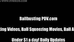 Man Enough for Mistress Ball Kicking BDSM Femdom Slave Humiliation Busting