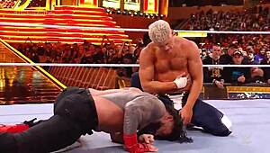 roman reigns clashes with cody rhodes over undisputed wwe universal title at wrestlemania 39