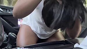 a stranger gives me a ride and i pay with my sloppy wet blowjob on his huge cock