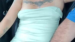 uber dude gropes n flashes this mexican whore's tits pussy on the whole ride wtf!!