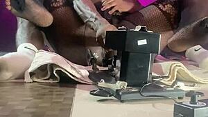 shove that tongue deep in my shaved ebony milf ass cheeks while the vibrator buzzes my wet pussy lips hard