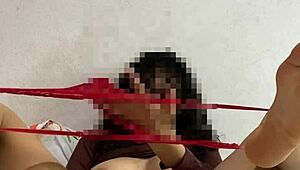 i'm so horny watching promotora alexia finger her big tits in lingerie