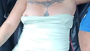 uber dude gropes n flashes this mexican whore's tits pussy on the whole ride wtf!!