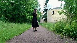 beautiful naked girls flash their pussies outdoors in public