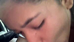 a stranger gives me a ride and i pay with my sloppy wet blowjob on his huge cock