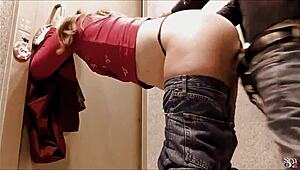 French Amateur Satin Lingerie Clothed Doggystyle Big Ass POV Toilets