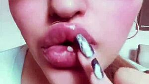 Goddess Lips and Nude Body Make You Throb Hard.