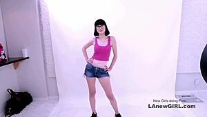 A ravishing brunette goddess arrives for her modeling audition only to get fucked hard by daddy on the sofa during interview