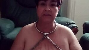 feeling so degraded chaining myself for toilet humiliation with dildo and dirty talk