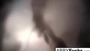 Abigail Mac teases big tits and pussy during musical photoshoot