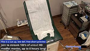 Dr tampa examines katie in university hospital with gloves, toys, vibrator till she cums hard pov