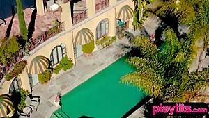 Giana Dior's curvy goddess body strips naked outdoors teasing her big ass