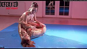 Oiled Indian Lesbians Fight, Finger, and Strapon to Crazy Orgasms!