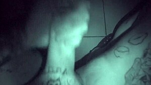 Explosive Late Night Cock Stroking With Tattooed Solo Hottie Erupting Cum!