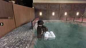 Cheating Slut Bent Over and Pounded Rough in Steamy Hot Spring
