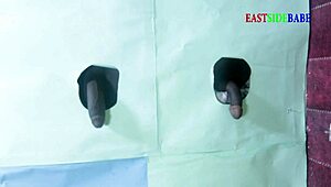 eastsidebabe patricia9ja take turns deepthroating gloryhole cocks