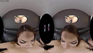 Vanessa's Petite Latina Body in Stockings Toys Her Small Tits Pussy to Orgasm in VR Allure POV