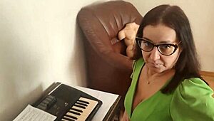 strict teacher skips music lesson for wild sex with tantaly doll and my big cock on bed