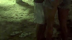 Horny Brazilian Wife Teases Single Guy at Beach Corner Before Room Fuck Filmed