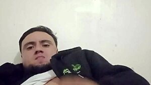 jandro96sheer strokes his monster cock solo again