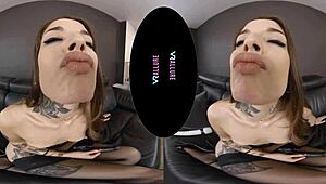 Vanessa's Petite Latina Body in Stockings Toys Her Small Tits Pussy to Orgasm in VR Allure POV