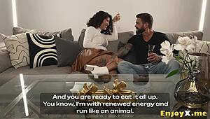 venus afrodita's huge tits bounce as brunette latina hairy pussy takes rough pounding