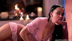 hey brunette girlfriend, blow me by the fire right now