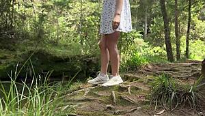 lonely heartbroken latina slut bends over for bbc deepthroat and doggystyle outdoors