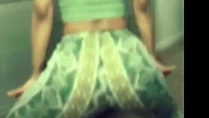 ebony babe's leggings hug her soft big ass like a water bed