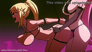 darkness from konosuba dominated hard by futa in femdom bdsm