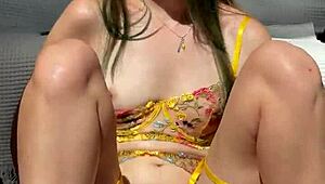 Who wouldn't watch this cute Russian teen masturbate wet in sexy underwear?