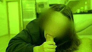 whoa! girl next door slurps huge cock sperm fully clothed!