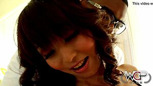 tiny asian wife takes massive black cock for interracial anal assfucking and squirting