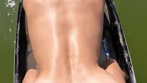 big ass latina milf gets pussy fucked hard on jet ski in public outdoor water sex